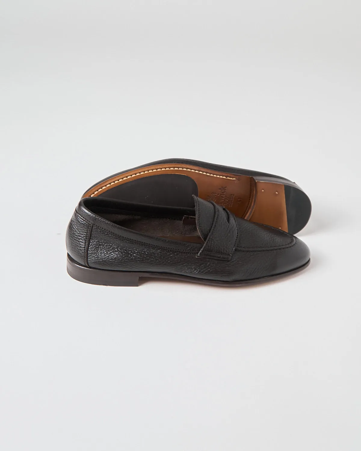 Unlined Pebbled Leather Flex Loafers