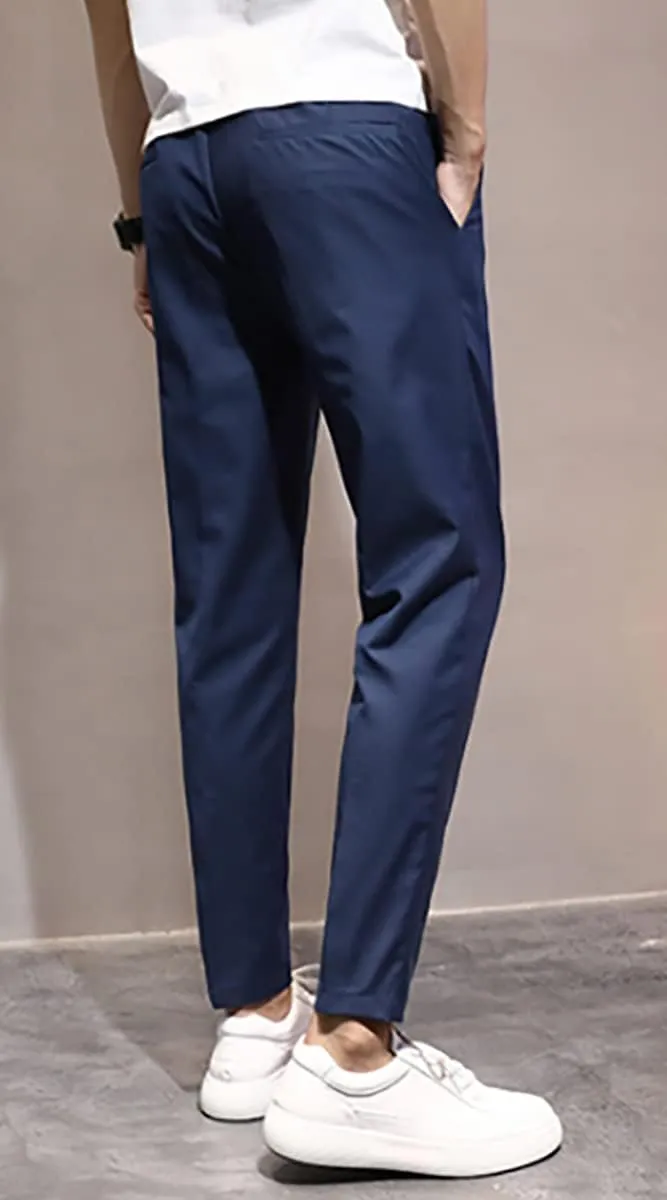 utcoco Men's Cropped Suit Pants Slim-Fit Ankle Length Dress Pants