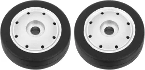 uxcell 2Pcs 50 mm x 20 mm Luggage Wheel Replacement, Suitcase Trolley Wheels DIY Repair, Spinner Wheel Luggage Accessories, Swivel Wheels, Black