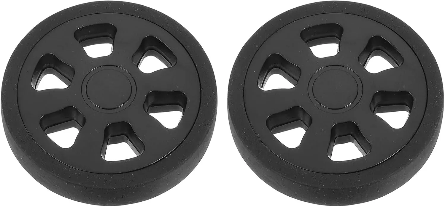 uxcell 2Pcs 60 mm x 20 mm Luggage Wheel Replacement, Suitcase Trolley Wheels DIY Repair, Spinner Wheel Luggage Accessories, Swivel Wheels, Black