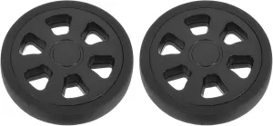 uxcell 2Pcs 60 mm x 20 mm Luggage Wheel Replacement, Suitcase Trolley Wheels DIY Repair, Spinner Wheel Luggage Accessories, Swivel Wheels, Black