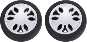 uxcell 2Pcs Luggage Wheel Replacement, Suitcase Trolley Wheels DIY Repair, Spinner Wheel Luggage Accessories, Swivel Wheels, Black