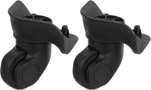 uxcell 2Pcs Luggage Wheel Replacement, Suitcase Trolley Wheels DIY Repair, Spinner Wheels Luggage Accessories, Swivel Silent Wheel, Black