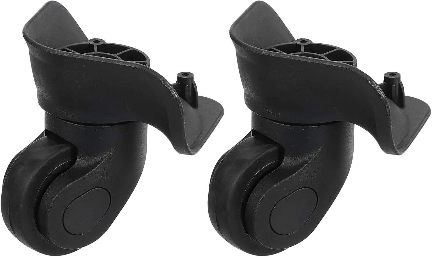 uxcell 2Pcs Luggage Wheel Replacement, Suitcase Trolley Wheels DIY Repair, Spinner Wheels Luggage Accessories, Swivel Silent Wheel, Black