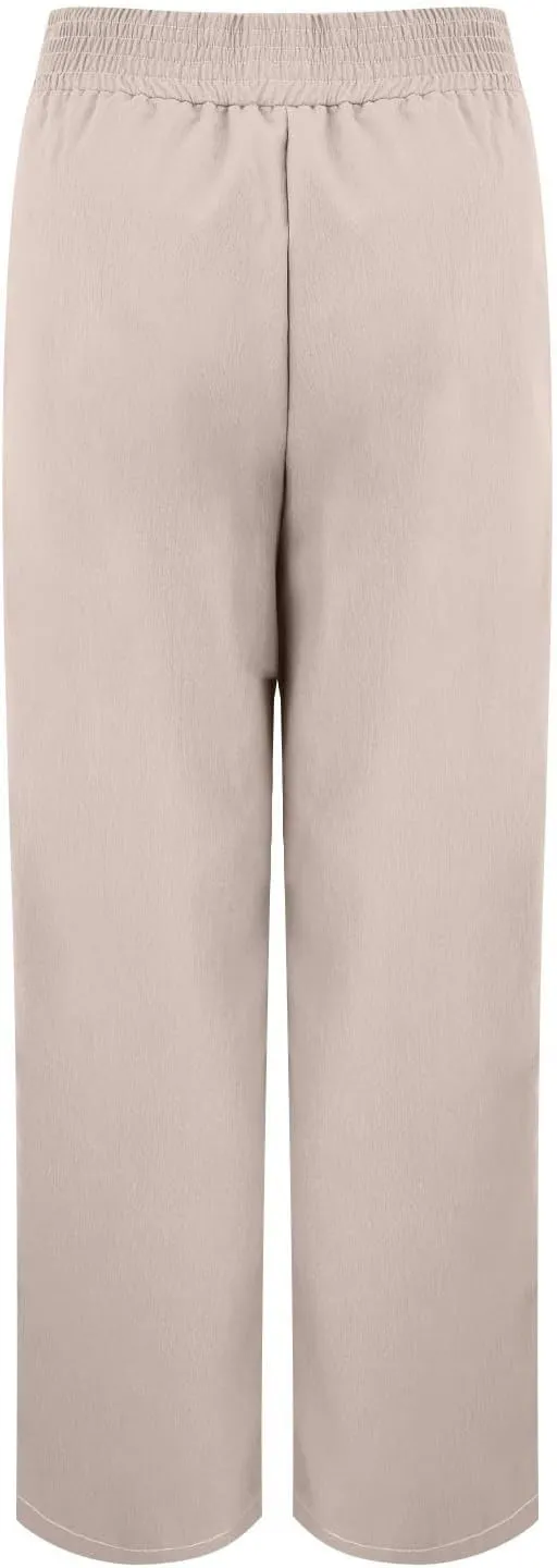 Wide Leg Palazzo Pants for Women Cotton Linen Crossover High Waisst Dressy Trousers with Pockets Lightweight Loose Yoga Pants