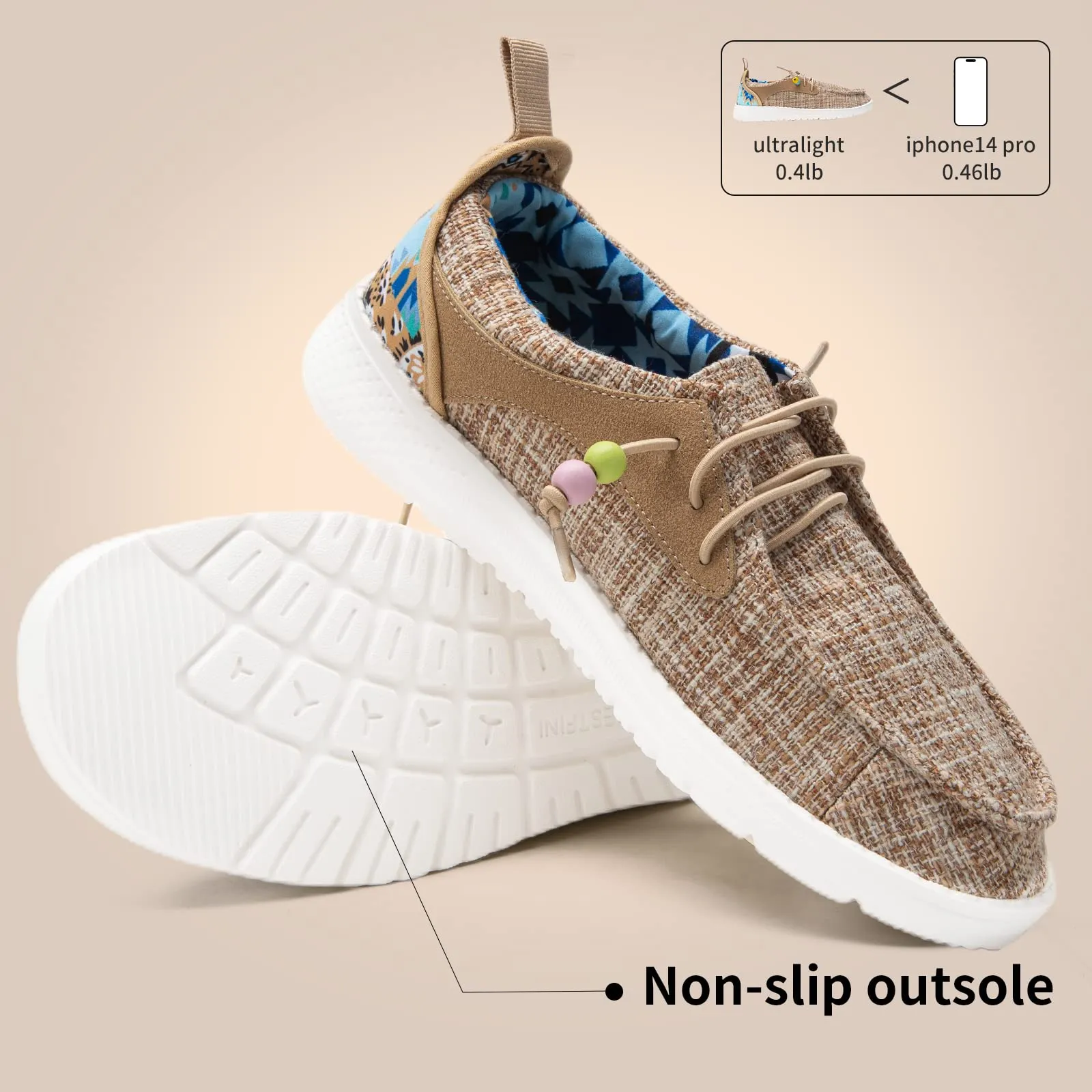 Women Size 6 Canvas Lace Up Slip-On Loafers/Tennis Shoes/Sneakers/Walking Shoes