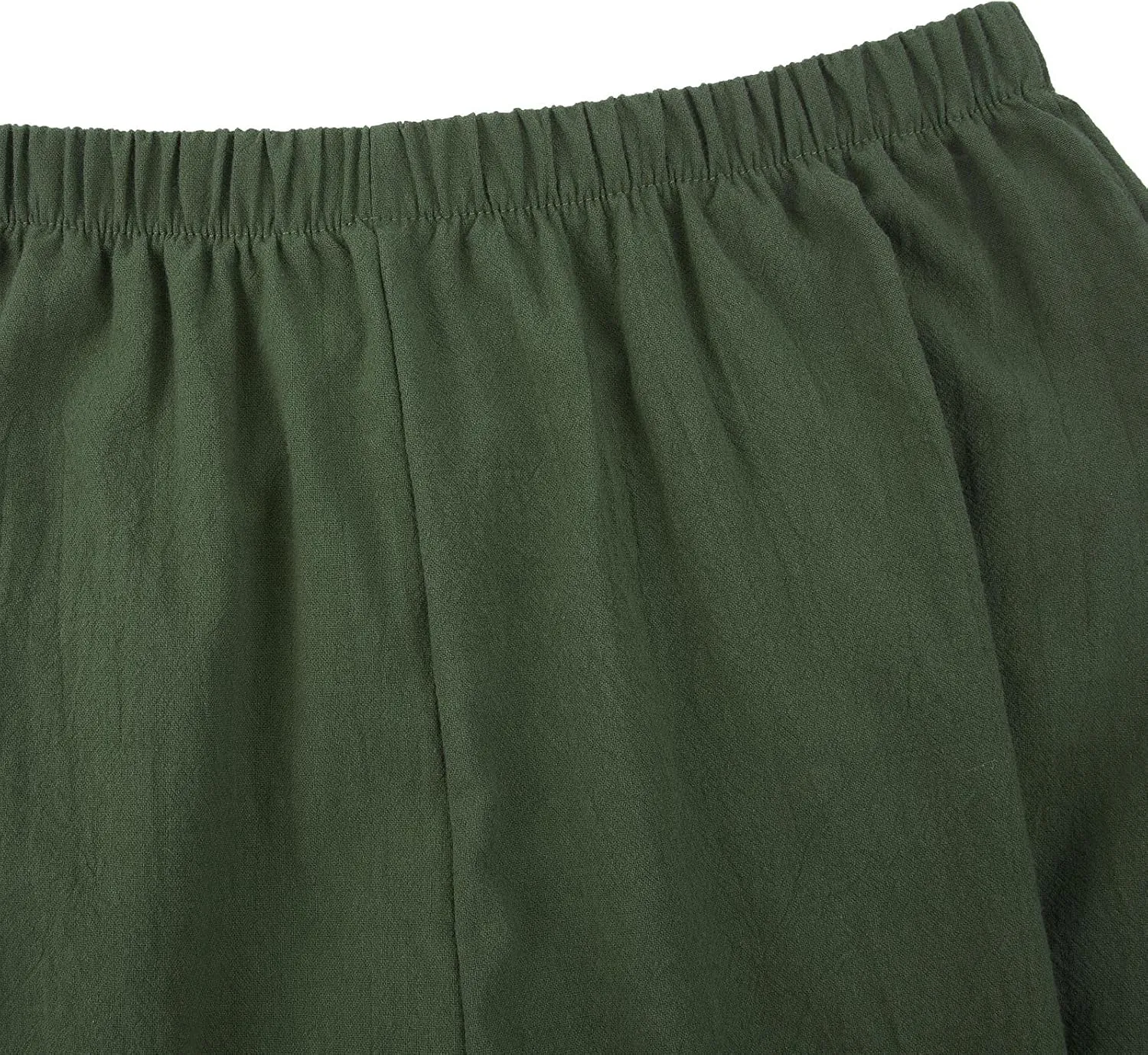 Women Summer Cotton Linen Niners Pants Wide Leg Middle Waist Loose Casual Trousers Beach Pant Outfits