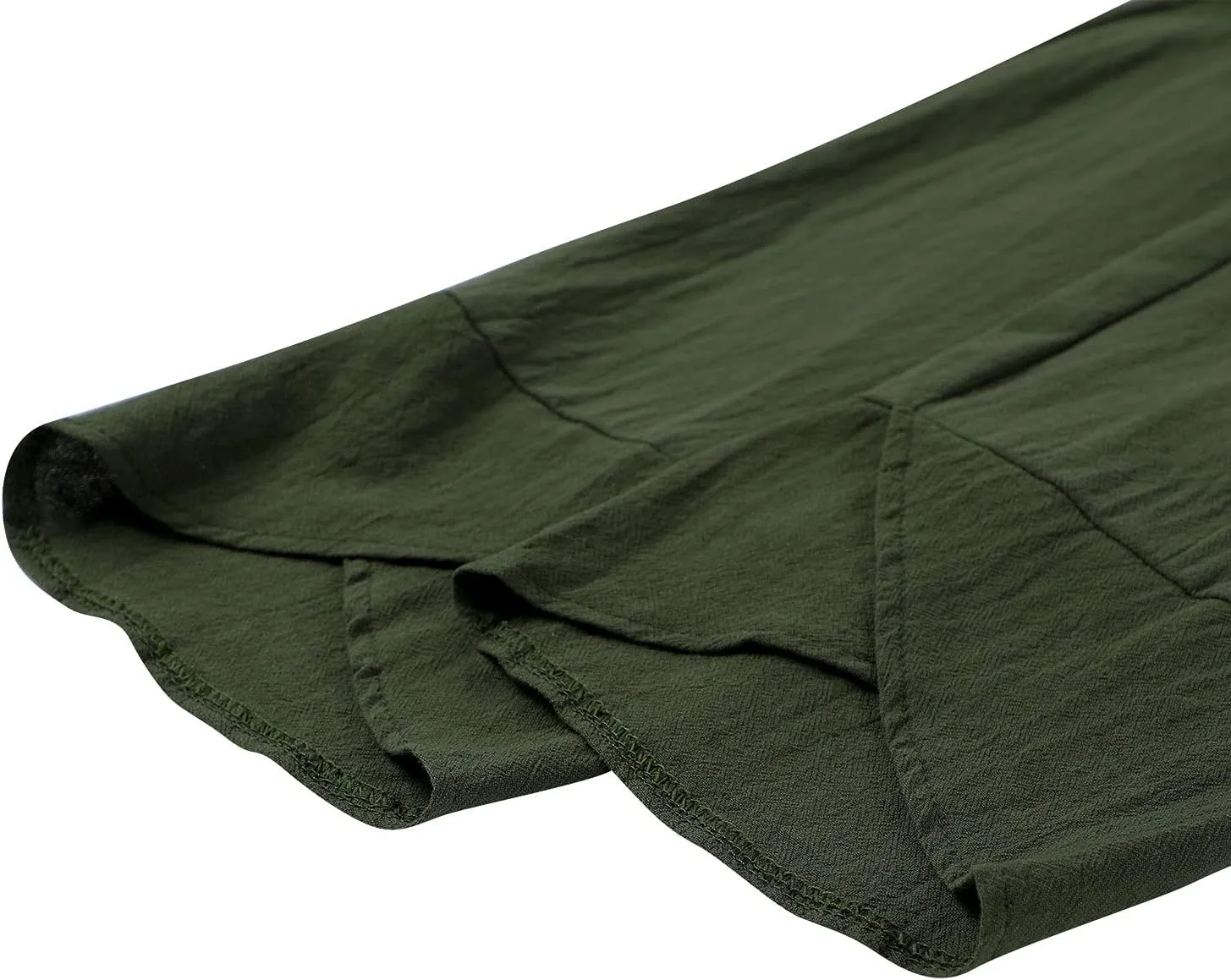 Women Summer Cotton Linen Niners Pants Wide Leg Middle Waist Loose Casual Trousers Beach Pant Outfits