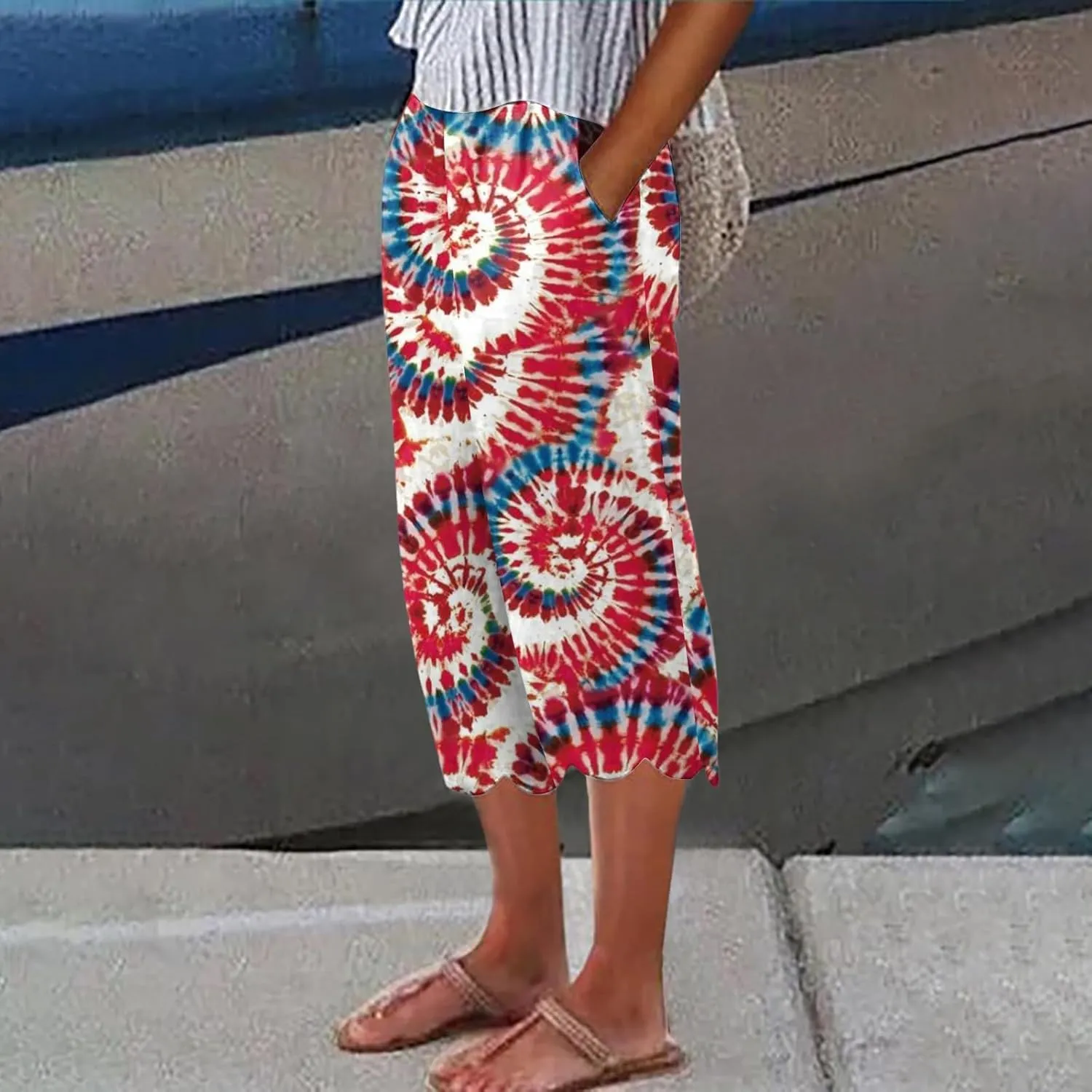 Women's Linen Blend Summer Lightweigt Palazzo Lounge Pants High Waist Straight Slim Fit Palazzo Pants Vacation