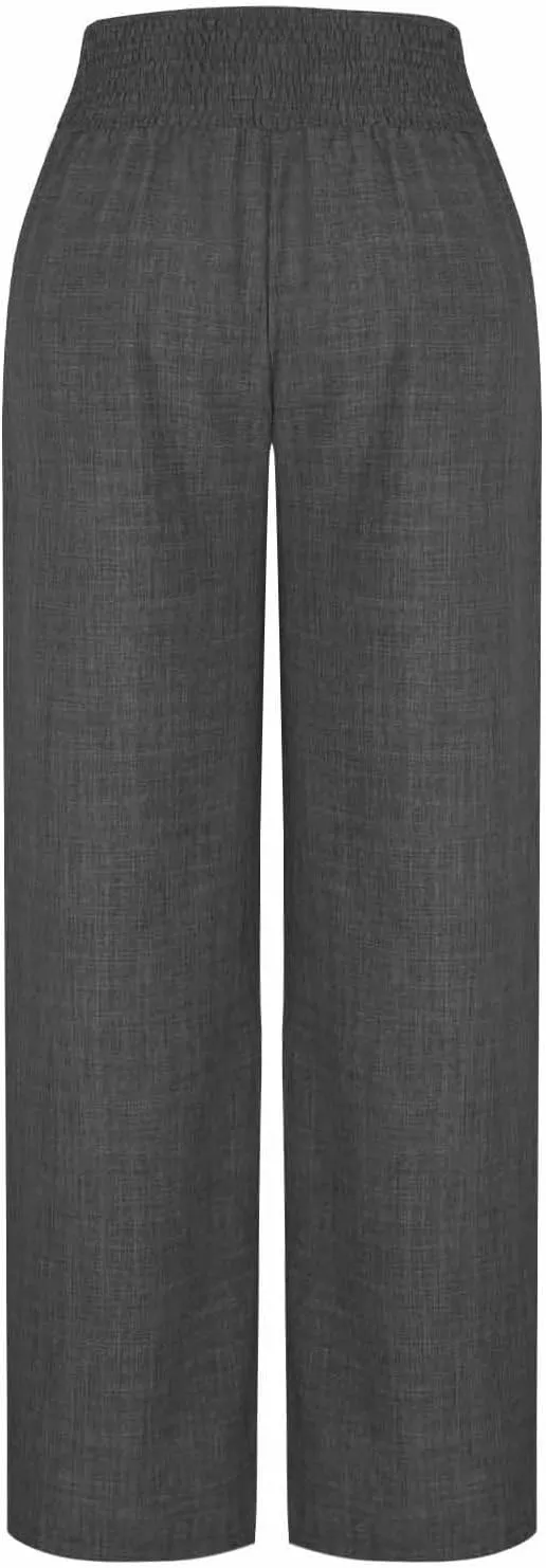 Womens Petite Wide Leg Pants Casual Summer Dress Pant High Waist Straight Trousers Joggers Slacks Outfits with Pockets