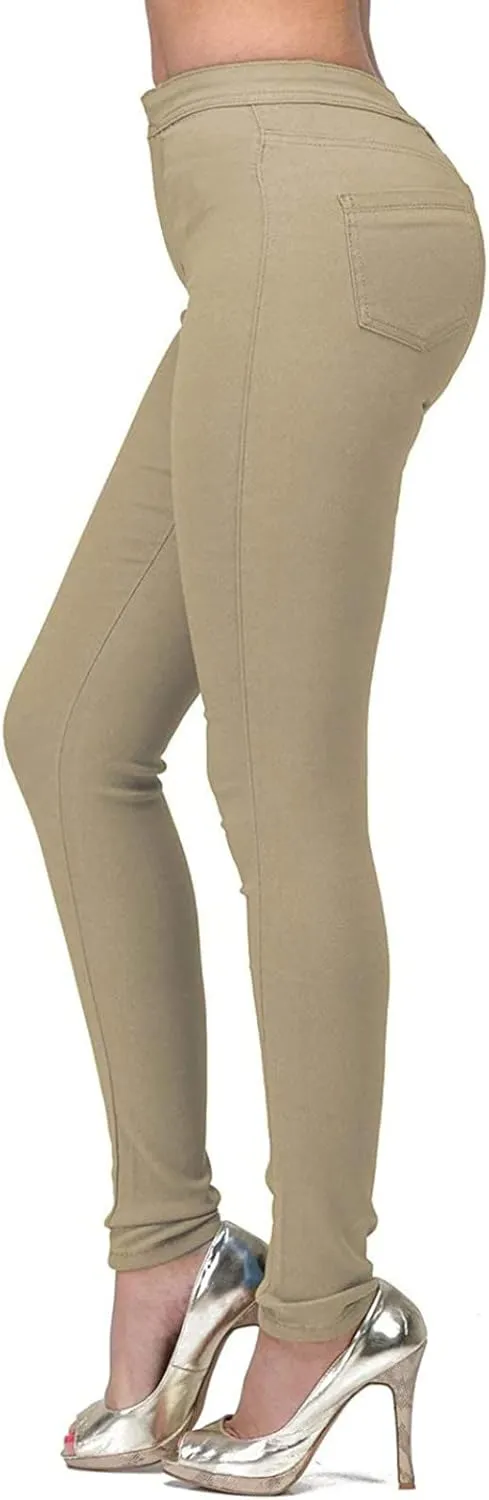 Womens Skinny Denim Jeans High Waisted Stretchy Plus Size Jeans Leggings Straight Leg Small Feet Slim Casual Trousers