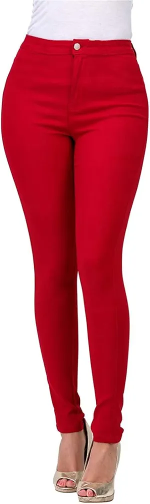 Womens Skinny Denim Jeans High Waisted Stretchy Plus Size Jeans Leggings Straight Leg Small Feet Slim Casual Trousers