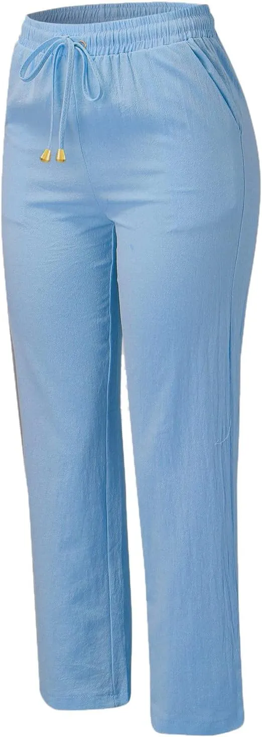 Women's Straight Leg Pants Winter flexie Hiking Thermal with Pockets Wide Leg Straight Leg