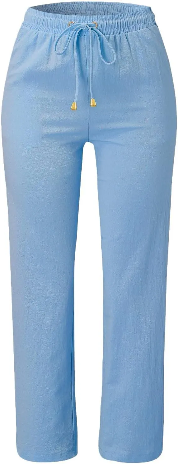Women's Straight Leg Pants Winter flexie Hiking Thermal with Pockets Wide Leg Straight Leg
