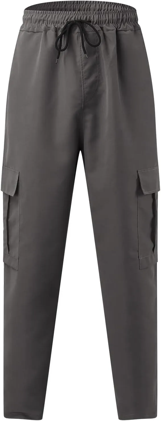 Work Pant for Men Big and Tall Cotton Casual Cargo Work Pant Baggy Joggers Athletic Pants Loose Straight Sweatpants