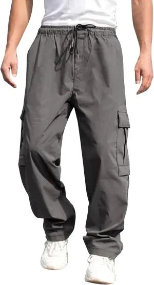 Work Pant for Men Big and Tall Cotton Casual Cargo Work Pant Baggy Joggers Athletic Pants Loose Straight Sweatpants