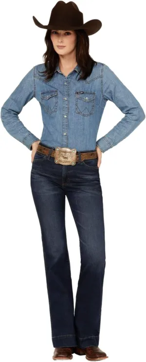 Wrangler Women's Retro High Rise Trouser Jeans