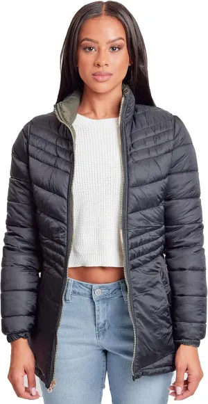 YMI Jeans Women's Winter Reversible Puffer Jacket