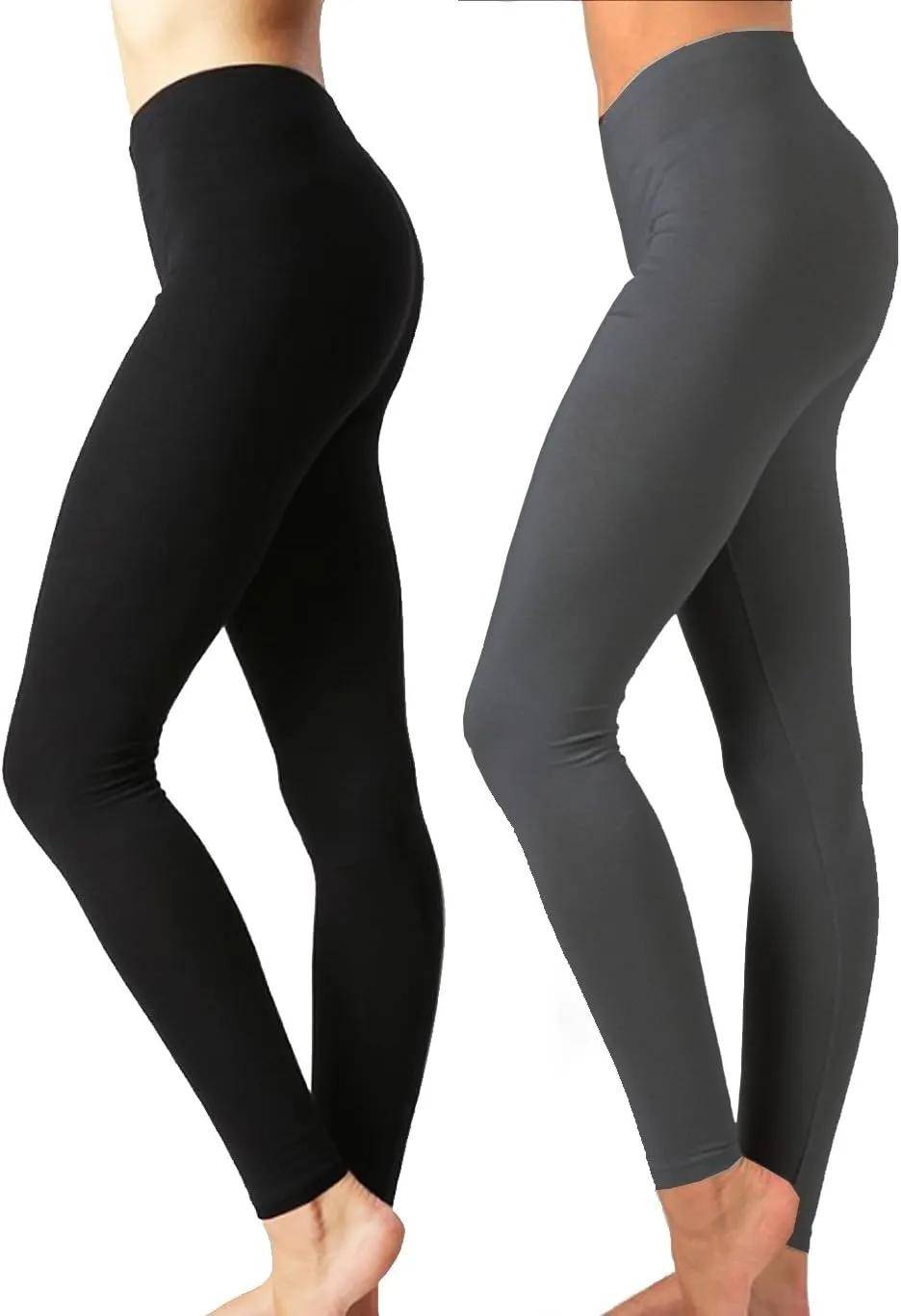 Zenana Outfitters Womens Full Length Cotton Solid Leggings