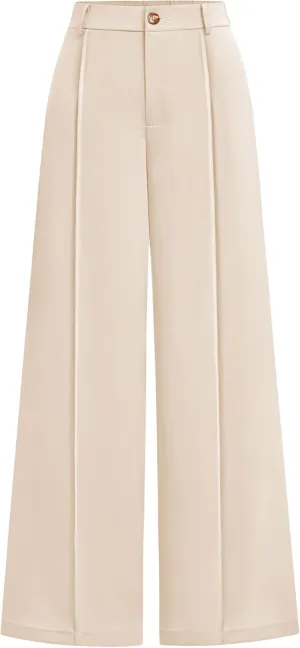 Zenlonr Womens Wide Leg Pants 2025 Casual High Waist Long Palazzo Trouser Loose Business Work Pants Summer Clothes